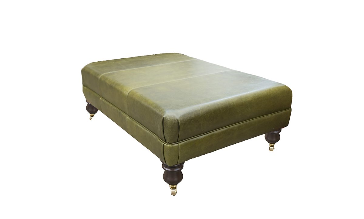 Ottoman Footstool in Mustang Olive