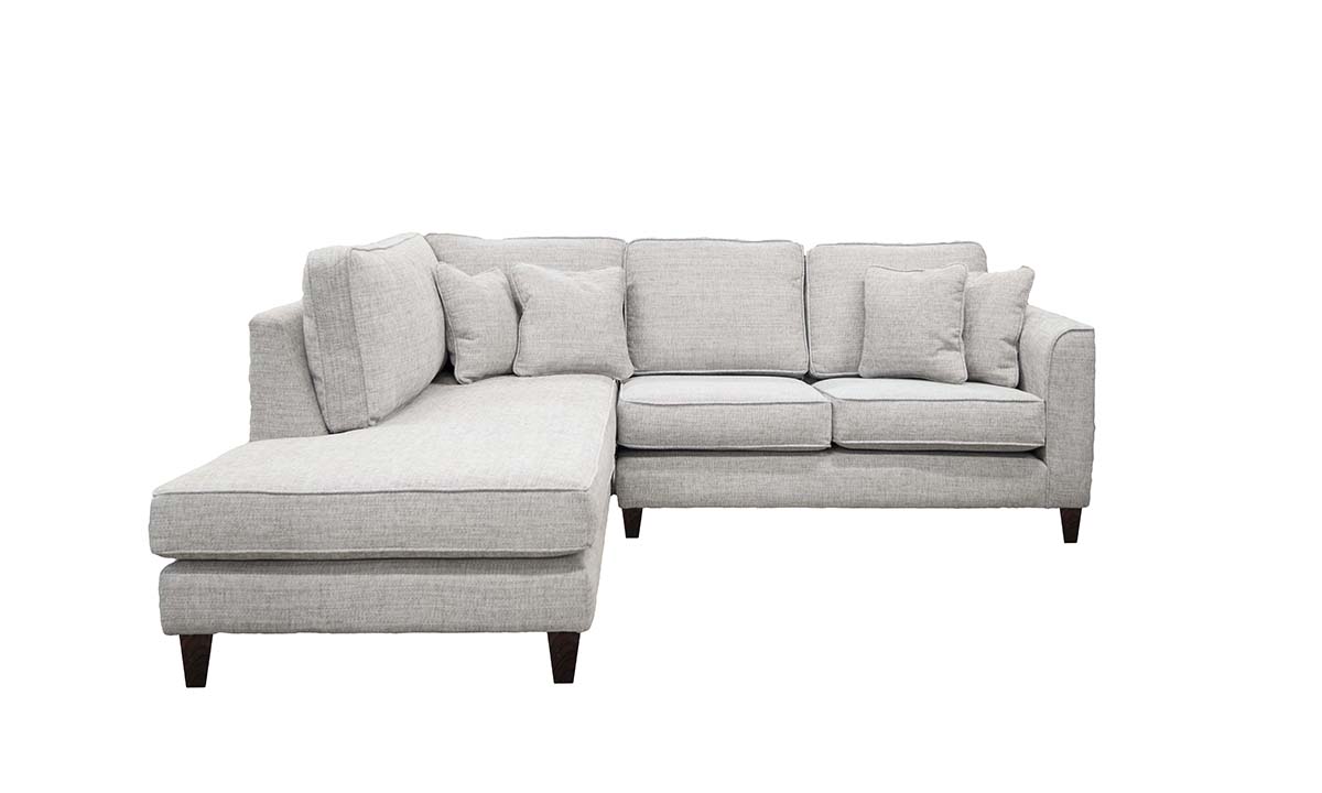 Logan Corner Chaise Sofa in Bravo Silver