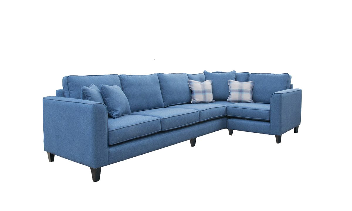 Logan Corner Sofa in Tweed Navy