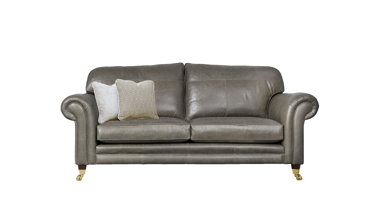 Leather Louis 3 Seater Sofa 