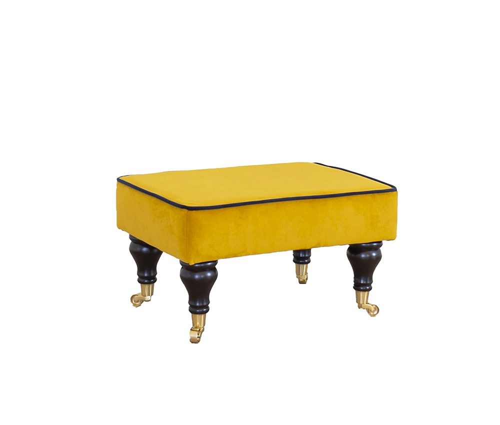 Plush Turmeric Matisse Footstool