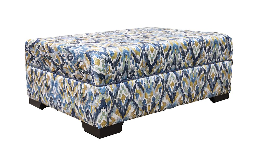 Monroe Footstool in Monet Winter