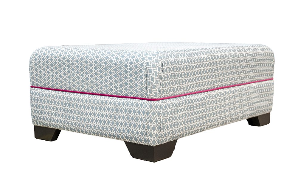 Monroe Footstool Customers Own Fabric