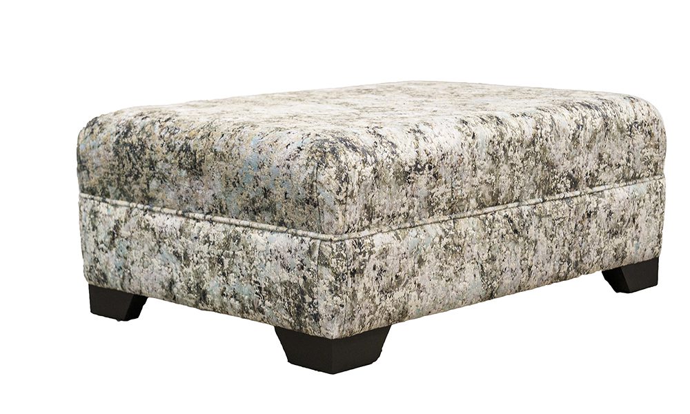 Monroe Footstool  in Igloo Ocean