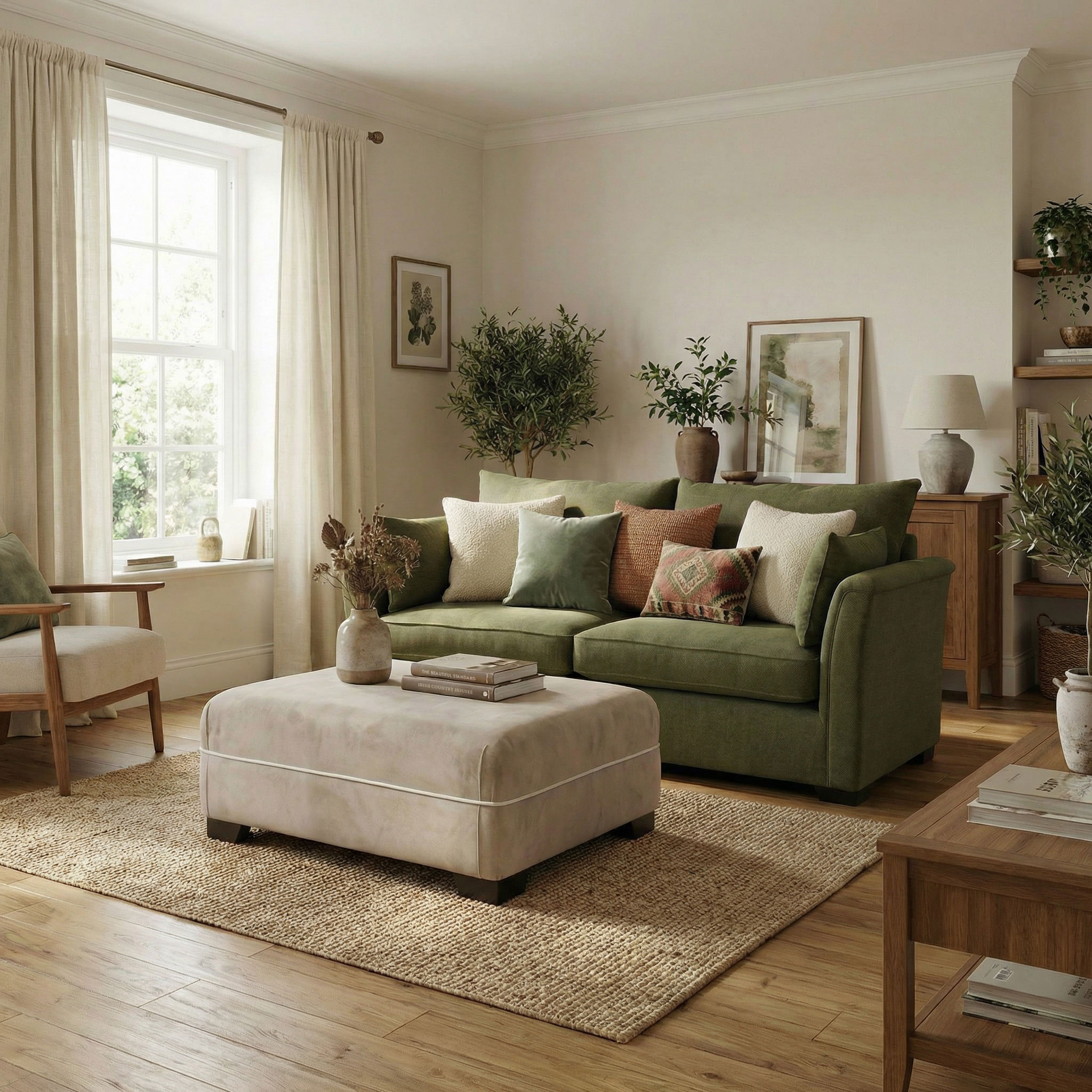 Monroe Sofa and Footstool