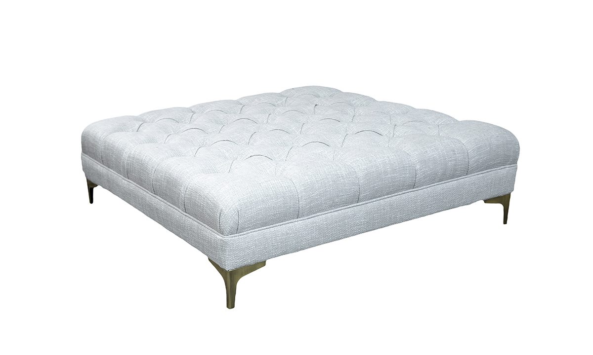 Ottogrand Deep Button Ottoman in Hudson 31 Ecru 405773