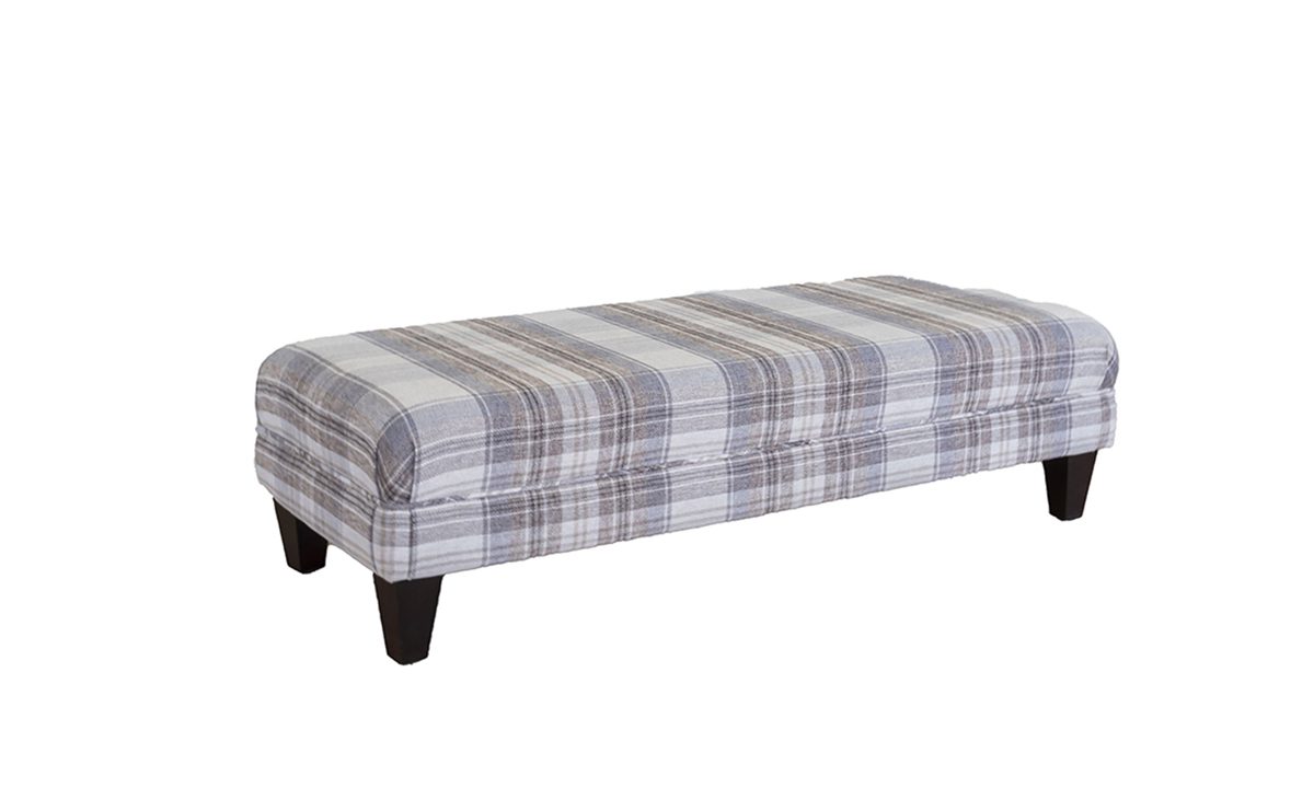 Ottolong Footstool Aviemore Plaid