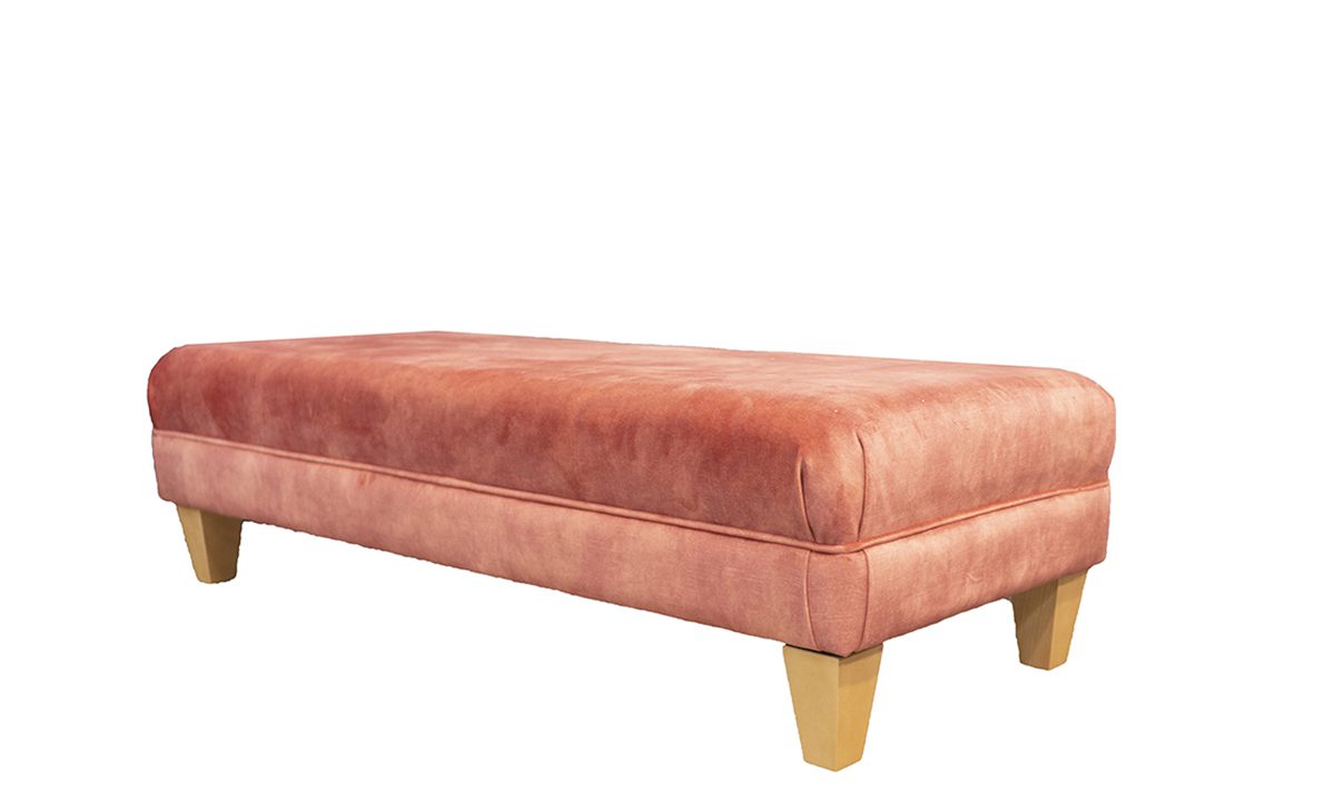 Ottolong Footstool Lovely Coral