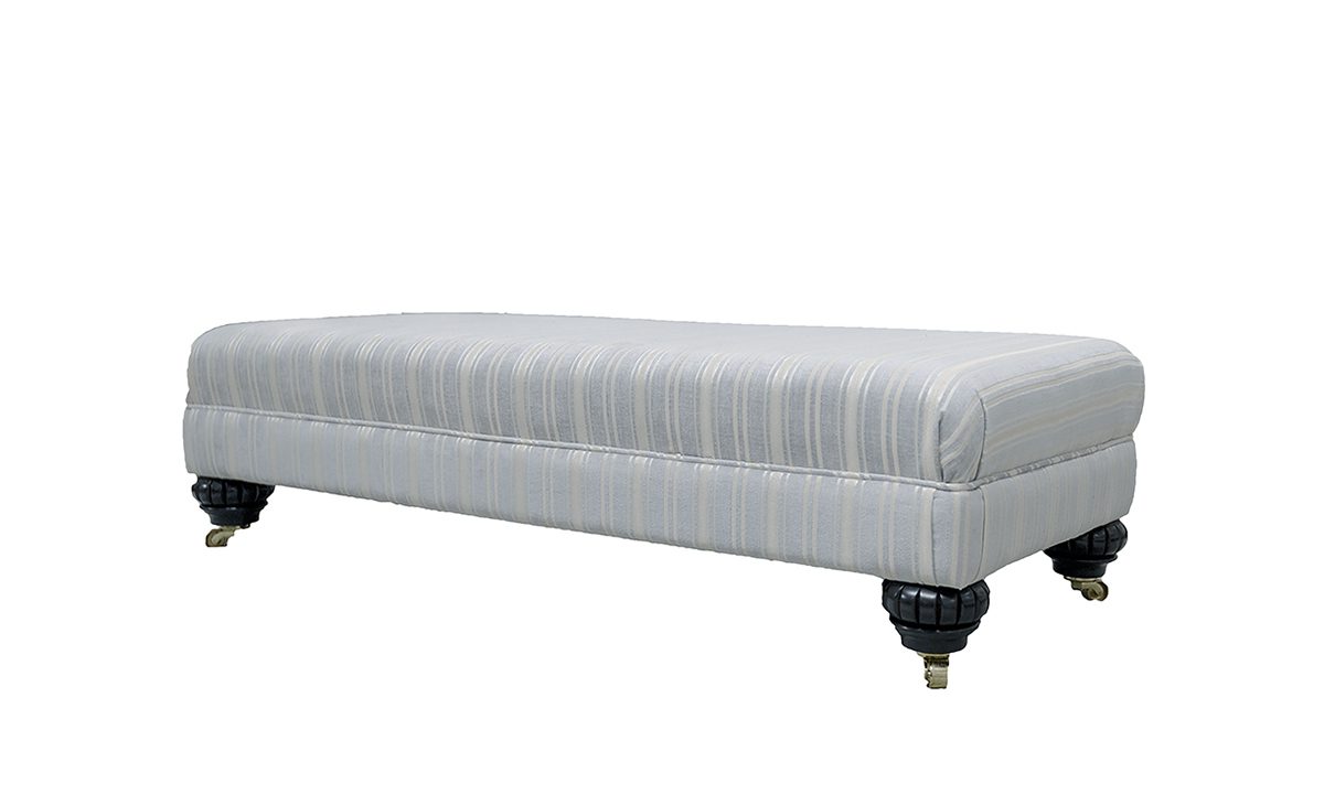 Ottolong Footstool Tolstoy Ocean Stripe