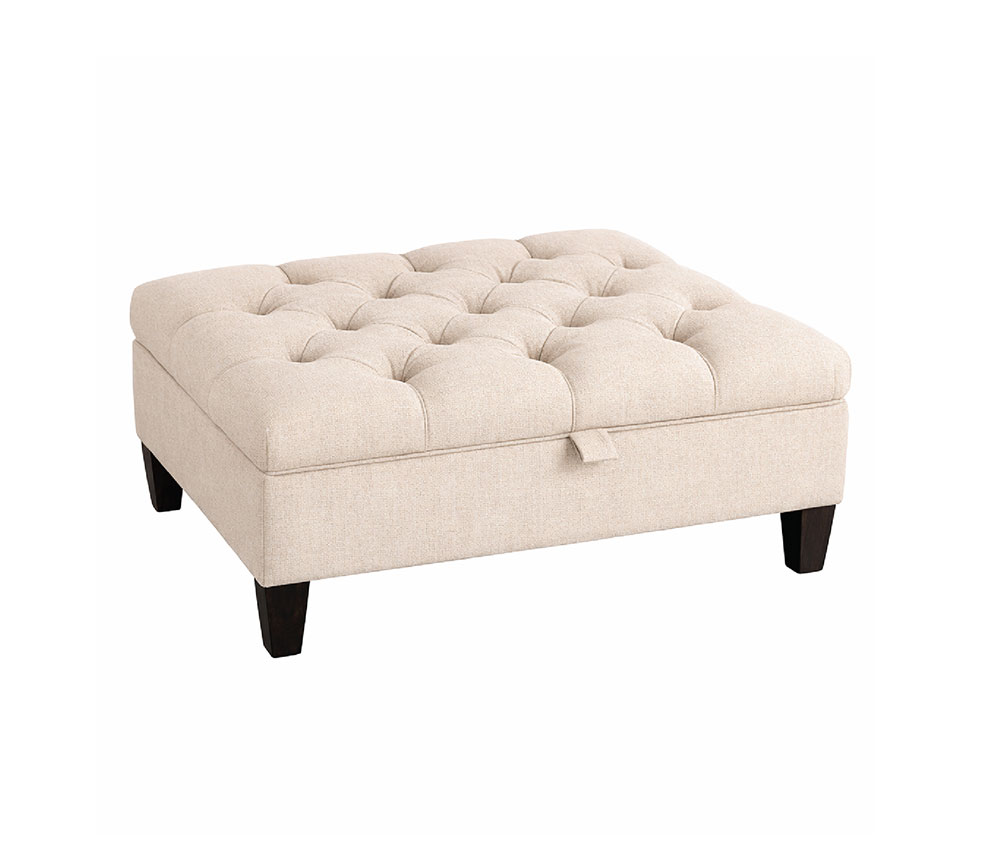 Ottoman Deep Button Storage Footstool