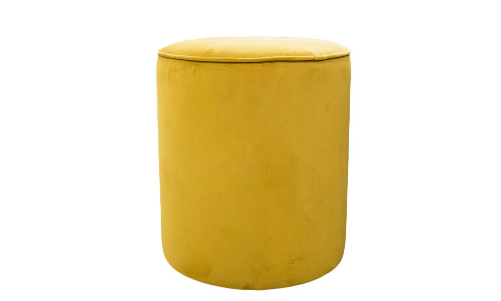 Pluto Footstool in Plush Turmeric