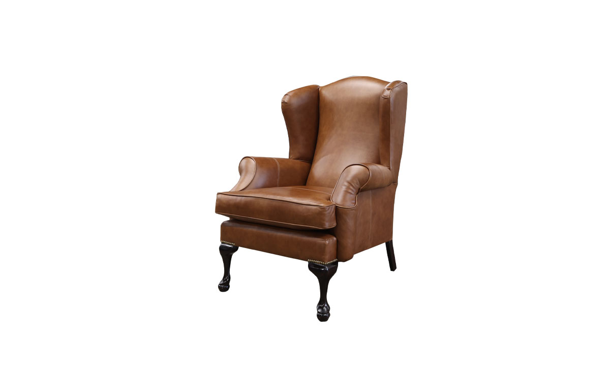 Leather Queen Anne 