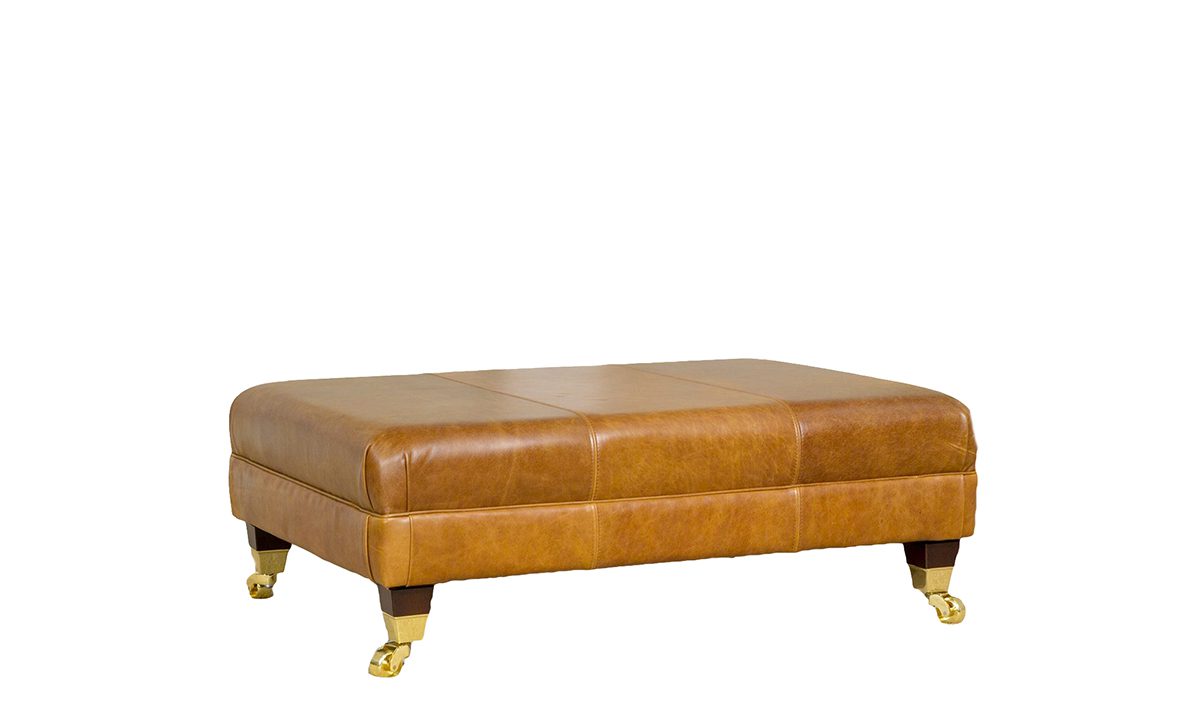 Ottoman Footstool Footstool in Mustang Tan Light