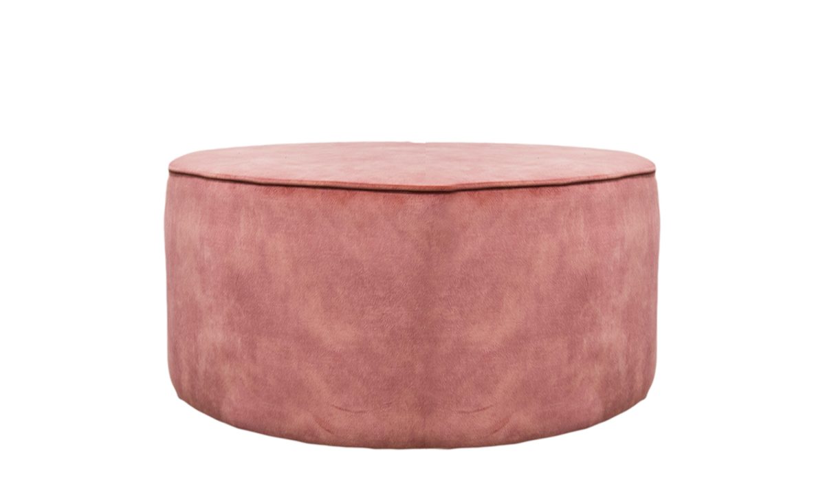 Jupiter Footstool in Lovely Coral