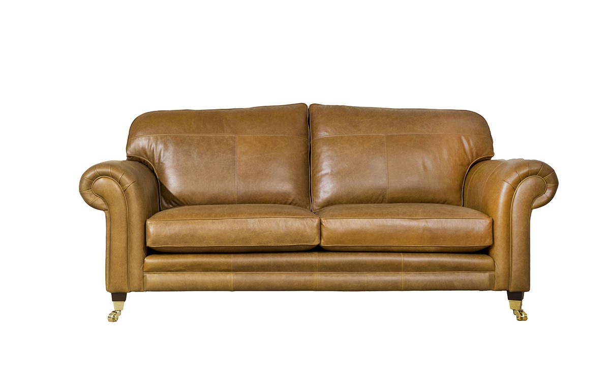 Leather Louis 3 Seater Sofa 