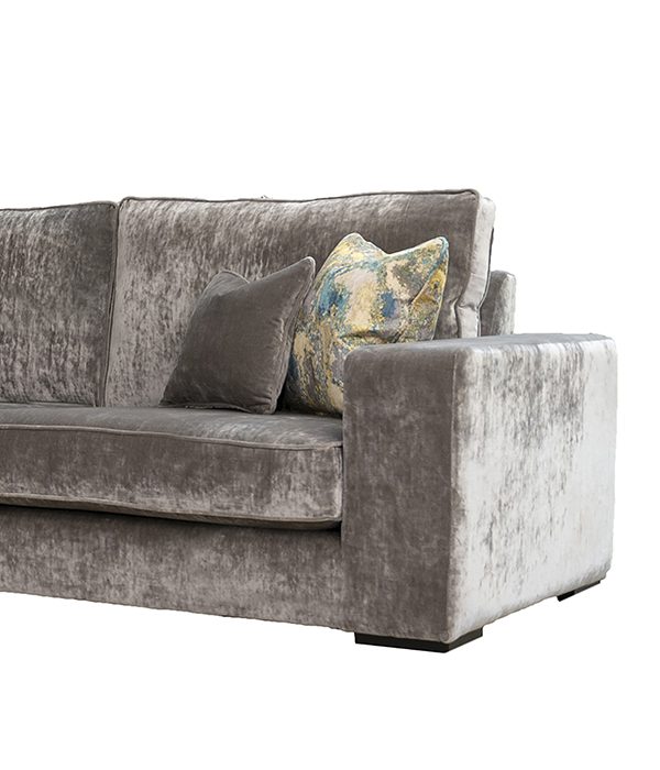 Antonio 3 Seater Lounger in Boulder Silver