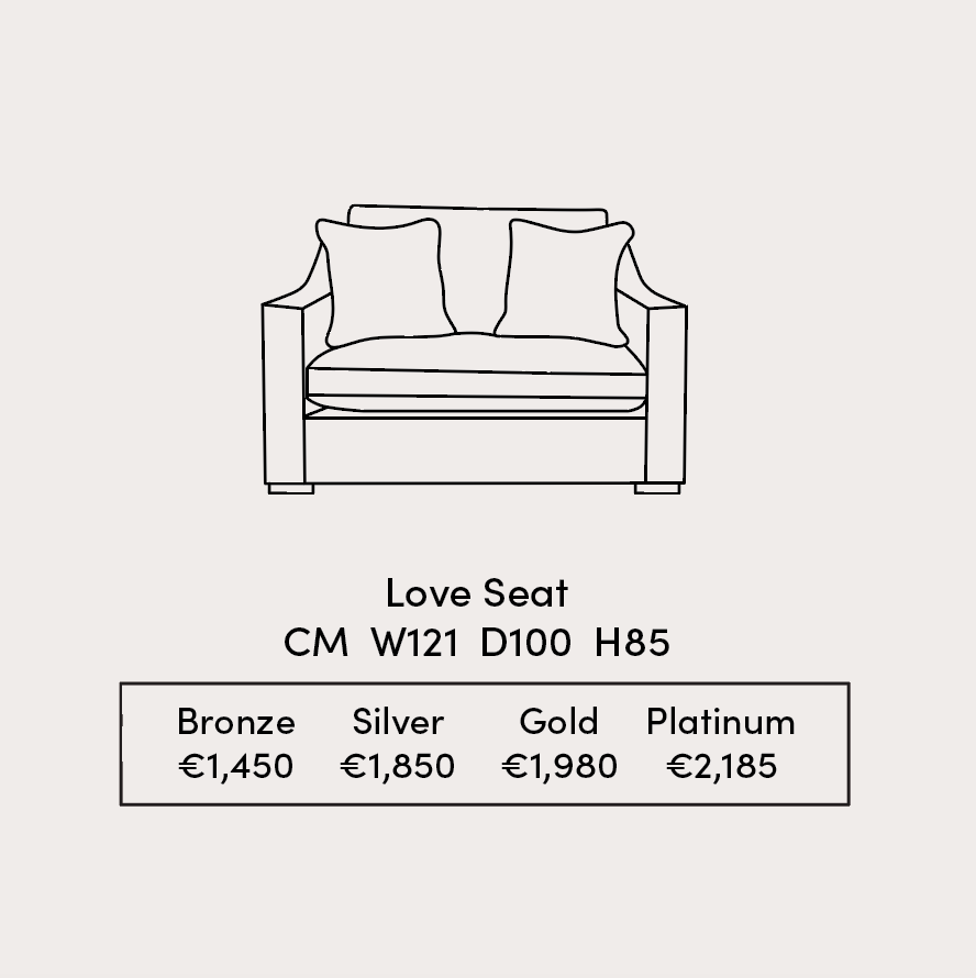 Hudson Love Seat Specification