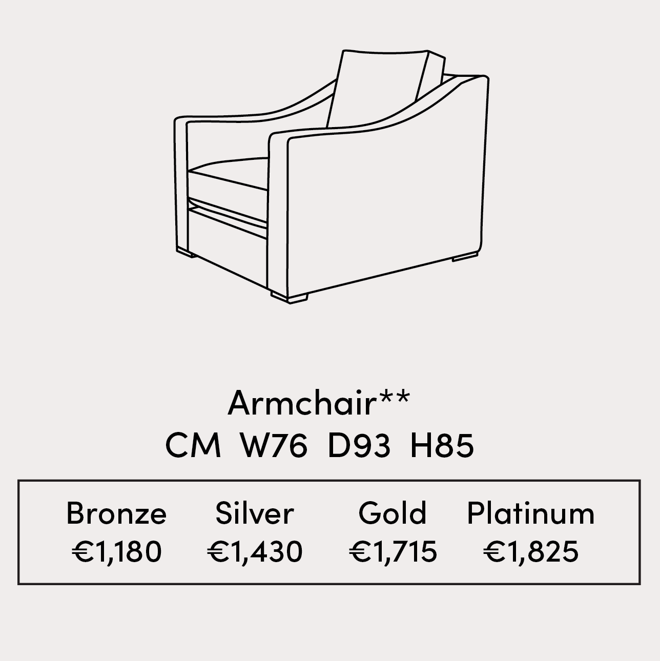 Hudson Armchair Specification