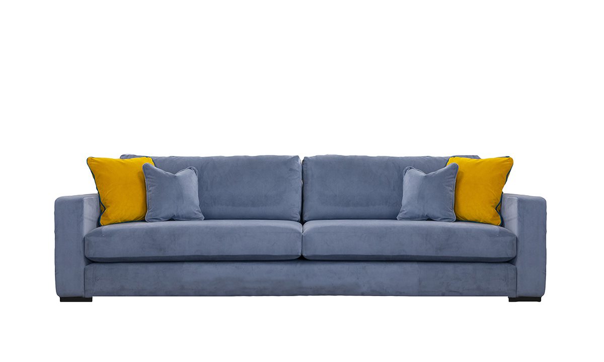 Collins Bespoke Size Sofa in Plush Steel - 405807