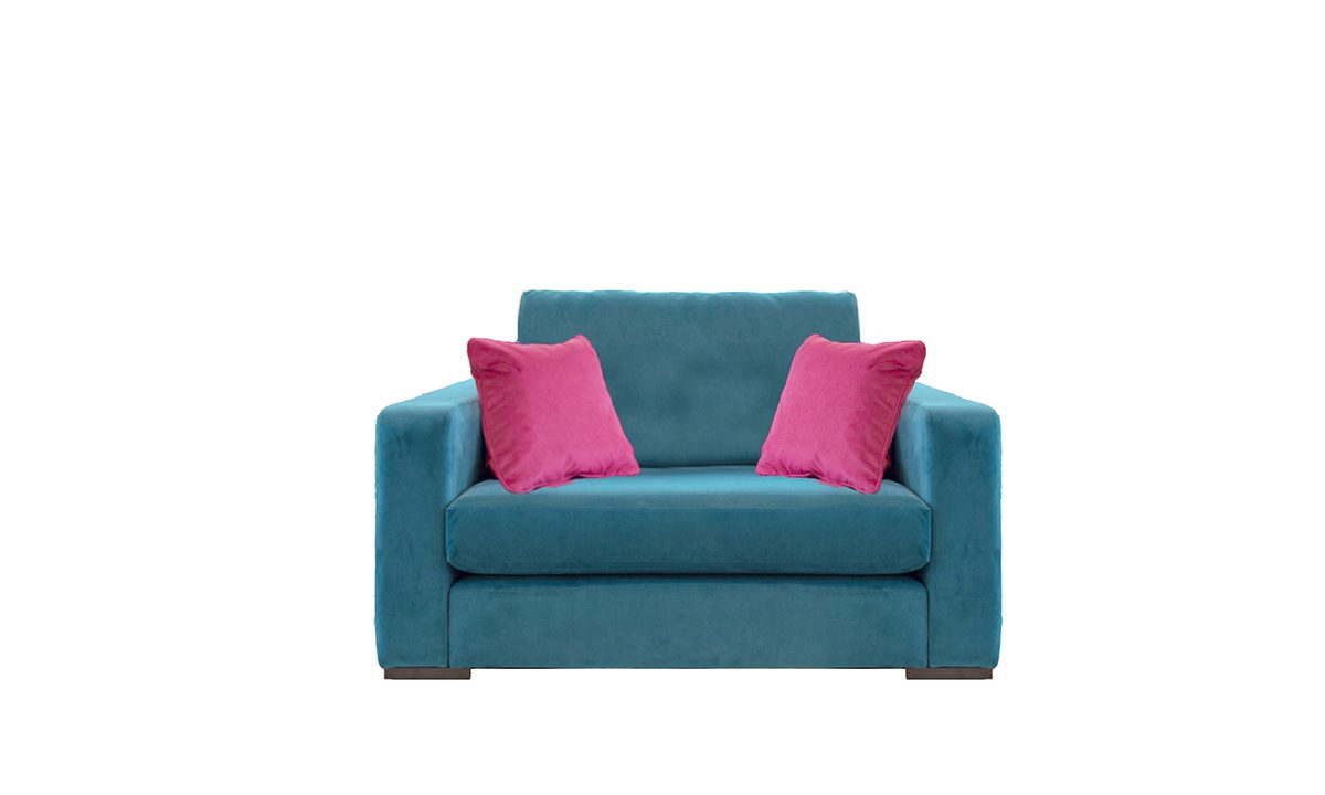 Collins Love Seat Sofa in Plush Mallard