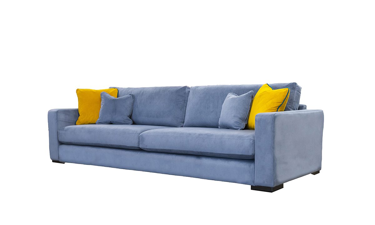 Collins Bespoke Size Sofa in Plush Steel - 405807