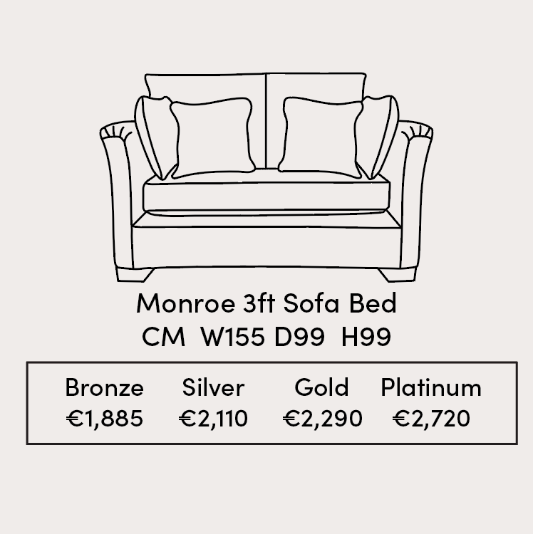 Monroe Sofa Bed 3ft Specification