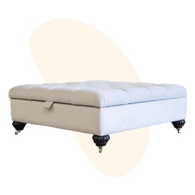 Ottogrand Deep Button Storage Footstool