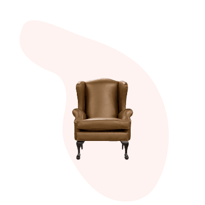 Leather Queen Anne Chair