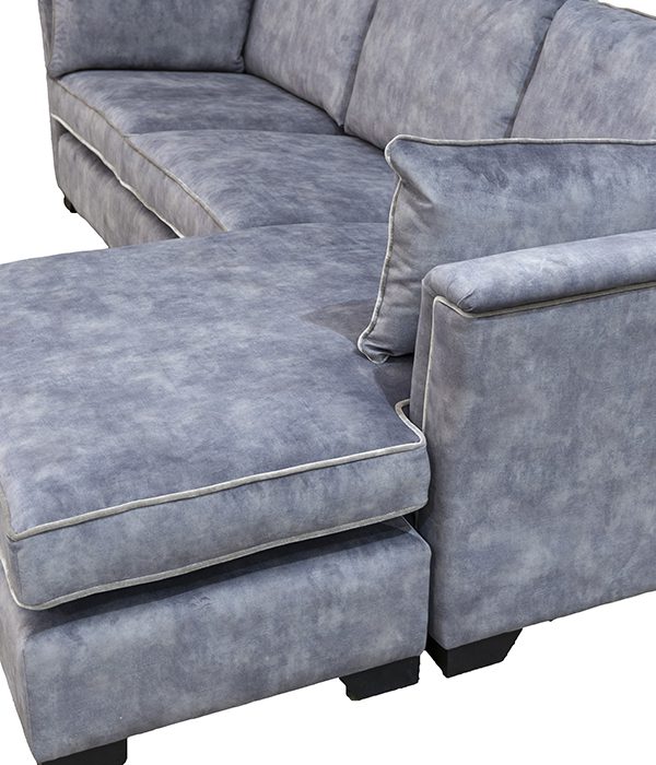 Monroe 3 Seater Chaise End Sofa in Lovely Armour