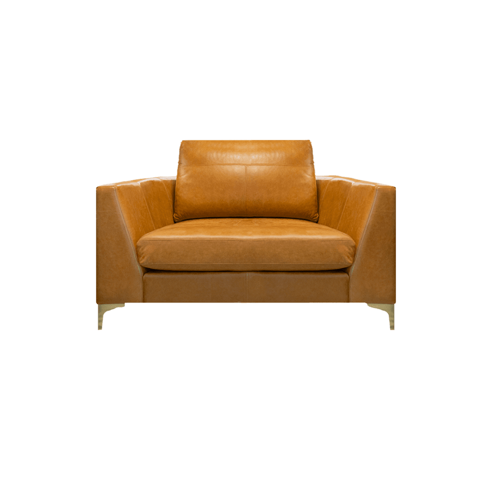 Leather Baltimore Loveseat in Mustang Tan