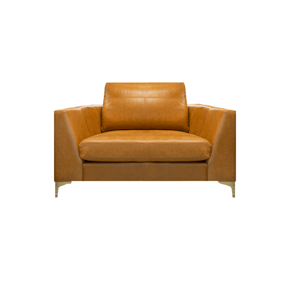 LEATHER BALTIMORE LOVE SEAT MUSTANG TAN3