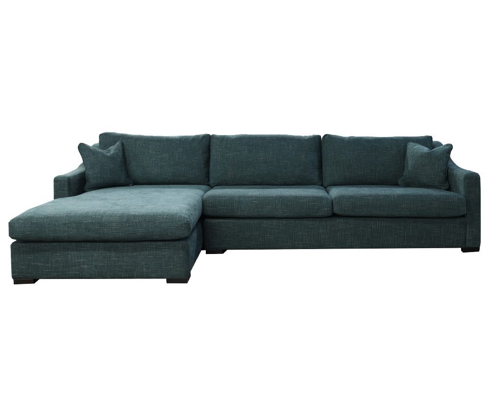 Hudson Chaise End Elements Peacock Hudson Corner Group in discontinued fabric