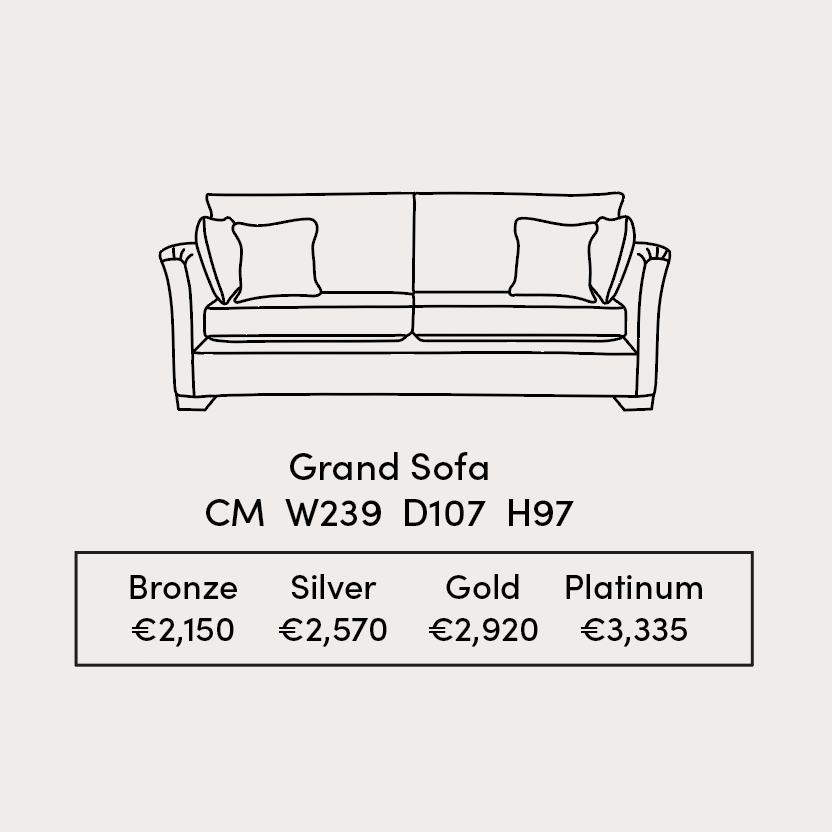 Monroe Grand Sofa in Antwerp Cream