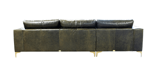 3 Seater Leather Lounger in Mustang Olive