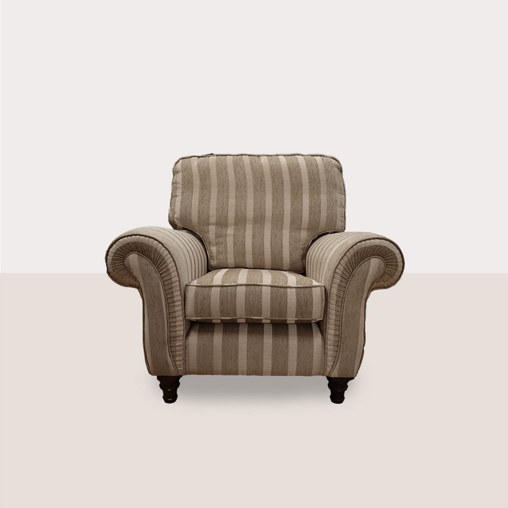 Finline Furniture Capella Chair Burton Stripe Champagne