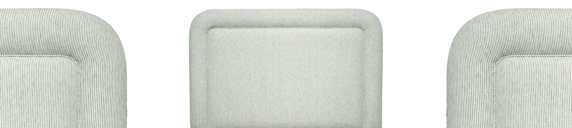 Finline Jules Headboard in ‘Filey Clover’' Silver Collection