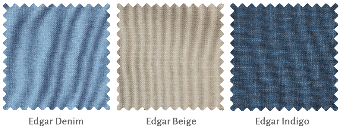 Finline, Edgard Denim, Beige and Indigo Fabrics