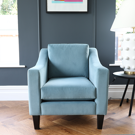 Heidi Chair in Plush Aqua