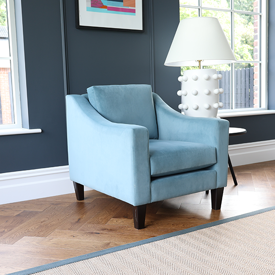 Heidi chair in Plush Aqua SW