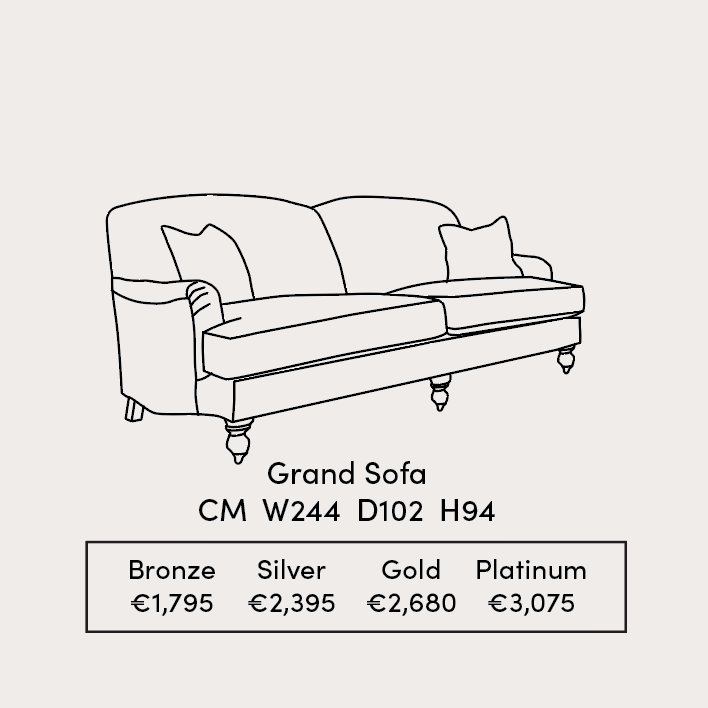 Willow Grand Sofa Specifications
