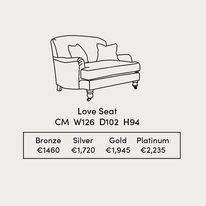 Willow Love Seat Specification