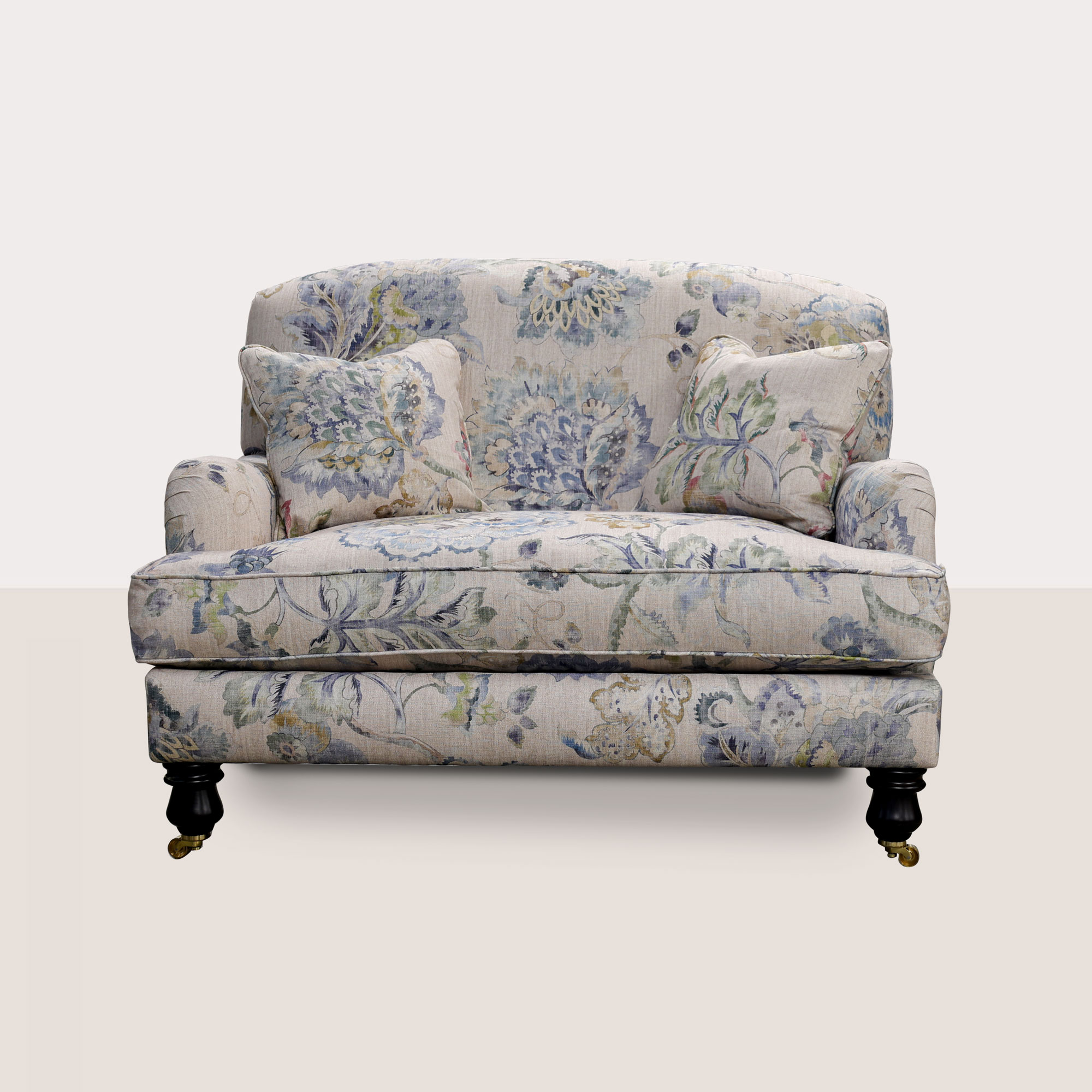 Willow Love Seat in Penny Blue