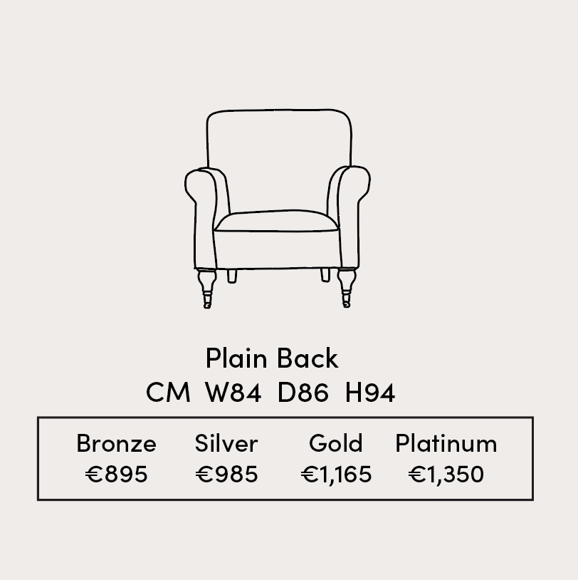 Matisse Chair Plain Back Specifications