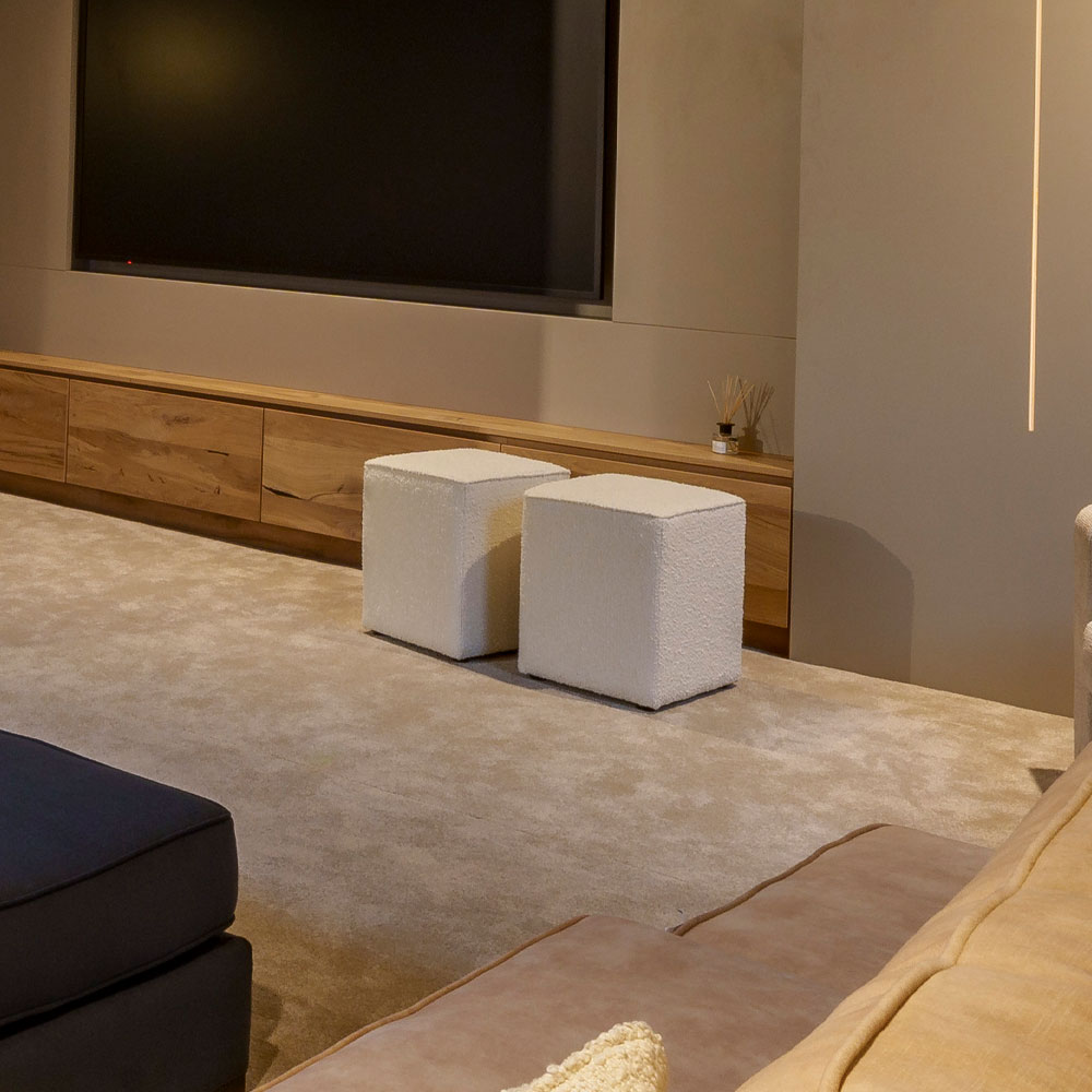Saturn Footstool in Cinema Room