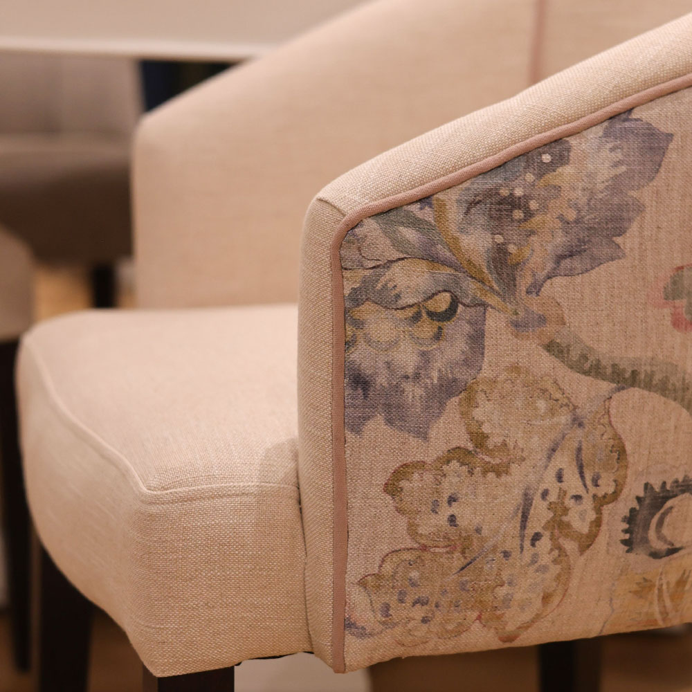 Odette Chair in Penny Multi and Antwerp Blush Piped
