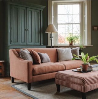 Harrison 3 Seater Sofa Pure Linen Rust