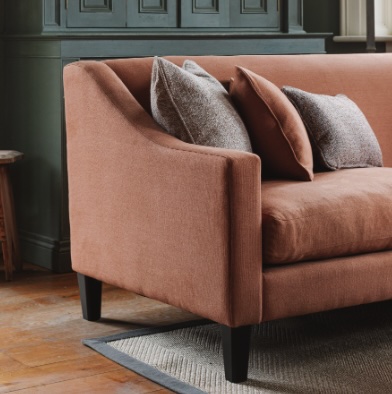 Harrison 3 Seater Sofa Pure Linen Rust