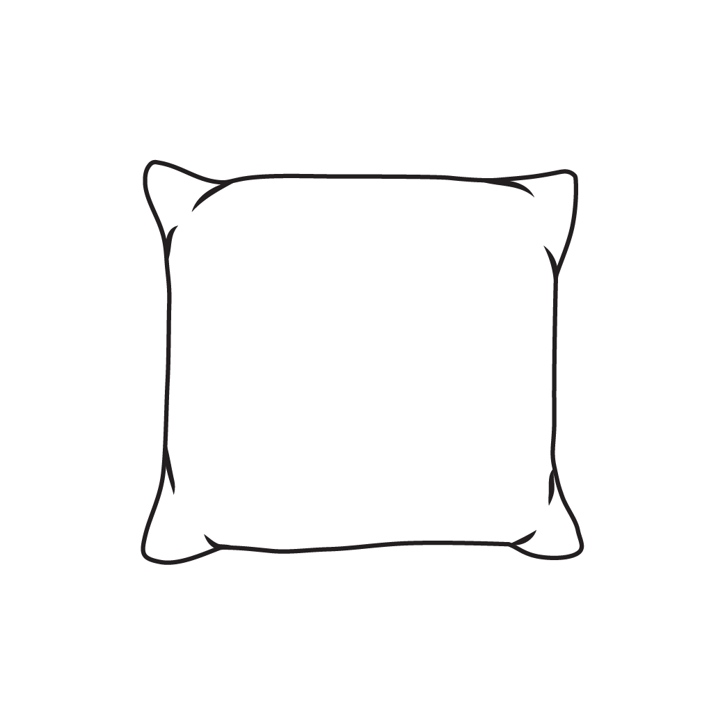 Sketch of a self seamed cushion corner