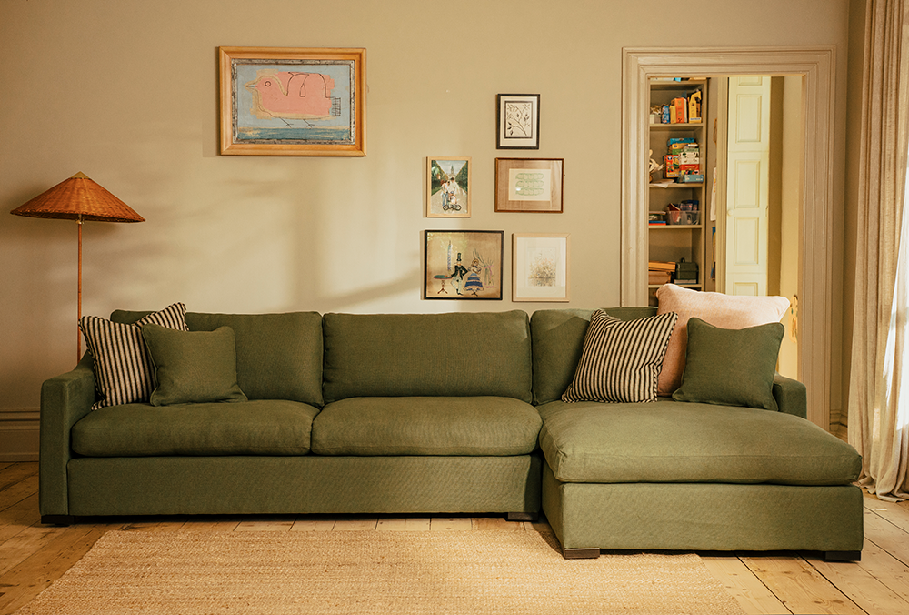 Sofia and Albert's family home, styled around the Hudson Sofa.